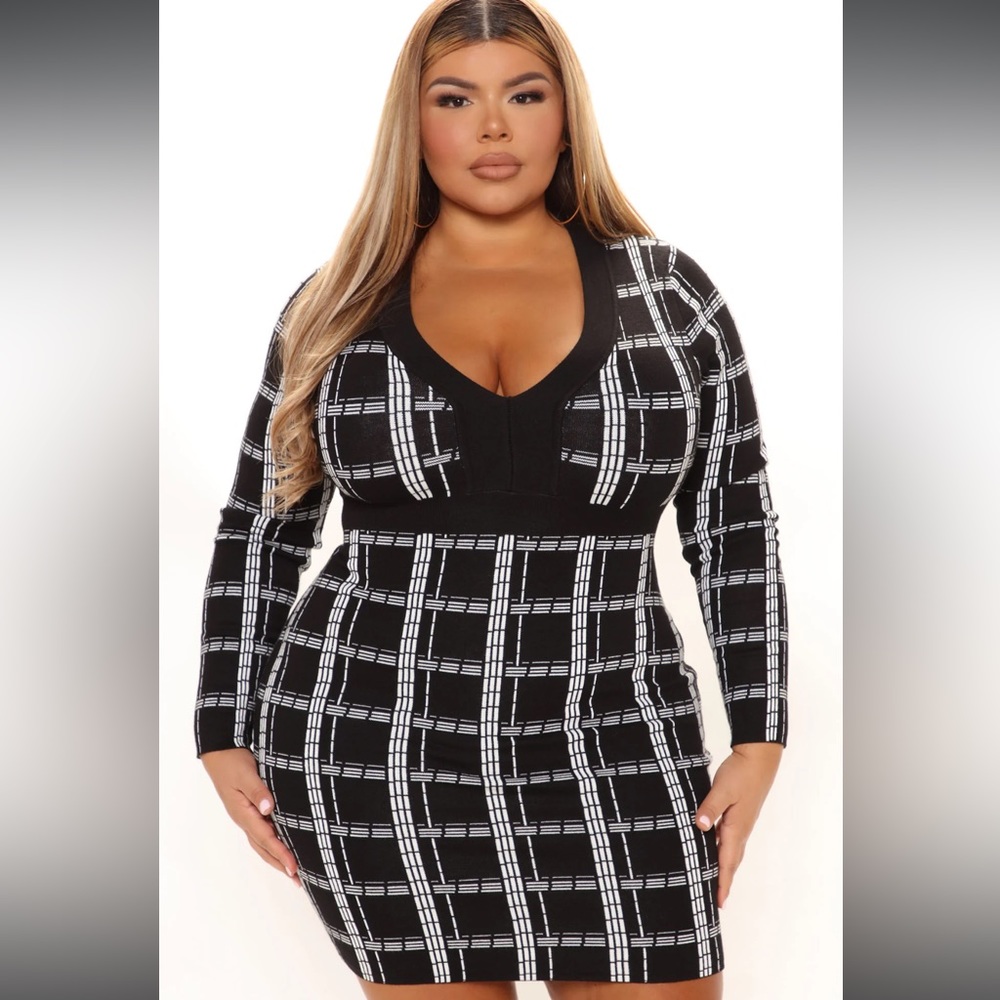 Fashionnova cinnamon latte sweater midi dress size 3x